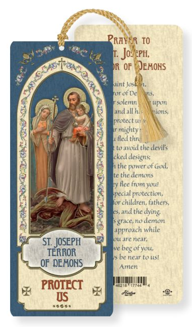 St. Joseph, Terror of Demons Laminated Bookmark with Tassel