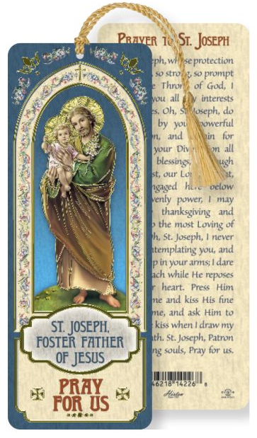 St. Joseph Laminated Bookmark with Tassel