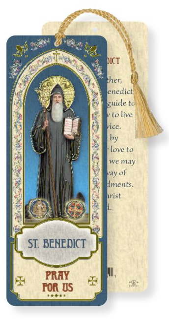 St. Benedict Laminated Bookmark with Tassel