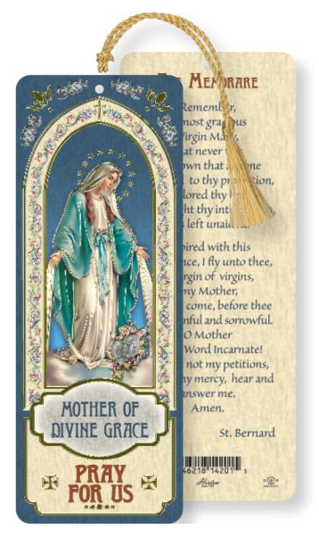 Our Lady of Grace Laminated Bookmark with Tassel