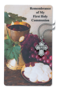 4 Way Pewter Pendant and Prayer Card Set