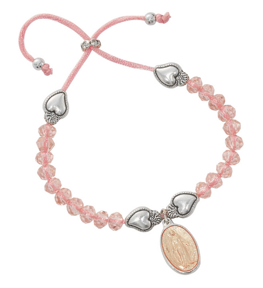 Pink Crystal Miraculous Bracelet