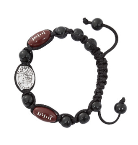 Black Football St. Sebastian Bracelet
