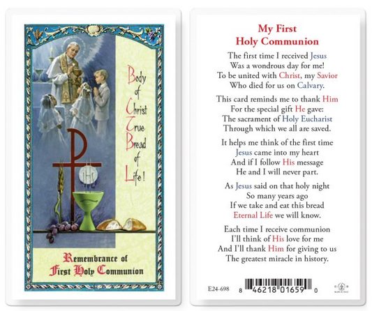 First Holy Communion Holy Card