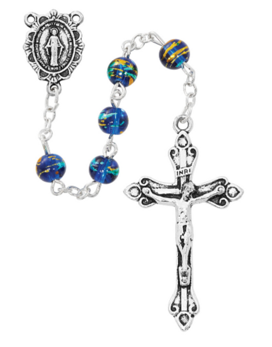 Multi Color Blue Rosary