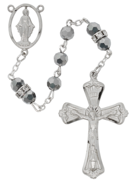 Metallic Crystal Labrador Rosary