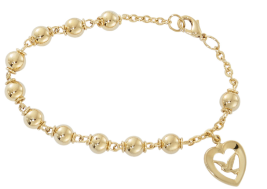 Gold Plated Holy Spirit Rosary Bracelet