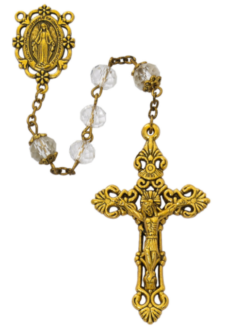 Crystal Antique Gold Rosary