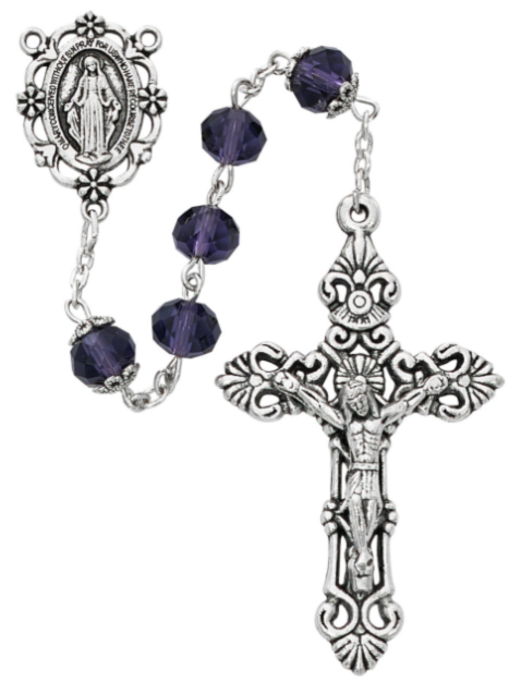 Sun-Cut Amethyst Rosary