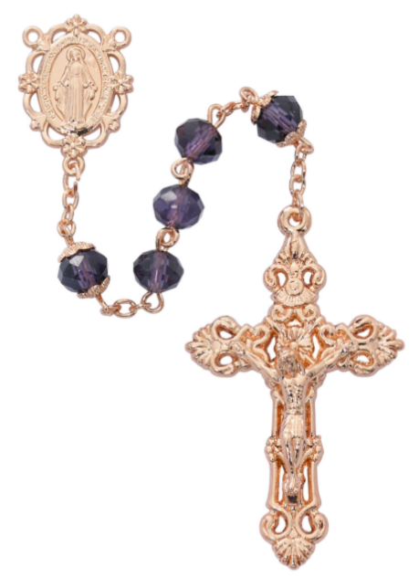 Amethyst Rose Gold Rosary