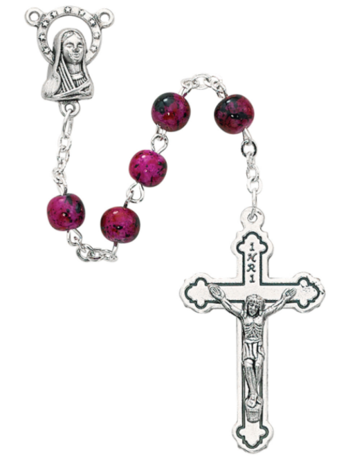 Pink Swirl Rosary