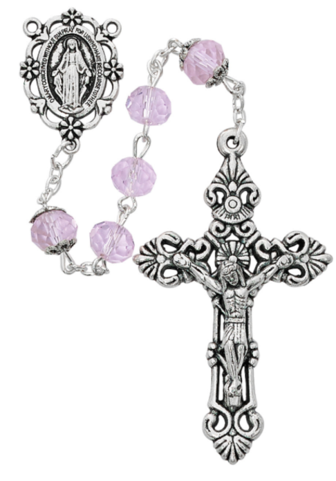 Sun-Cut Pink Rosary