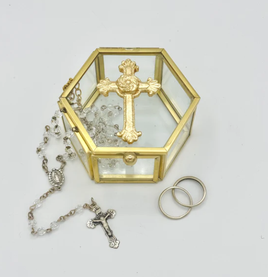 Rosary/Ring Box Cross