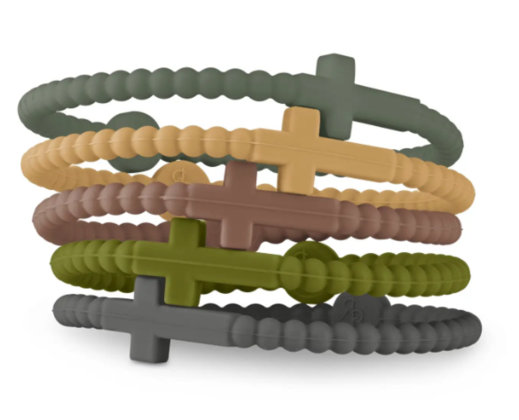 Jesus Bracelets (Silicone Cross Bracelets) - Camo XS