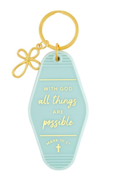 Mark 10:27 Keychain