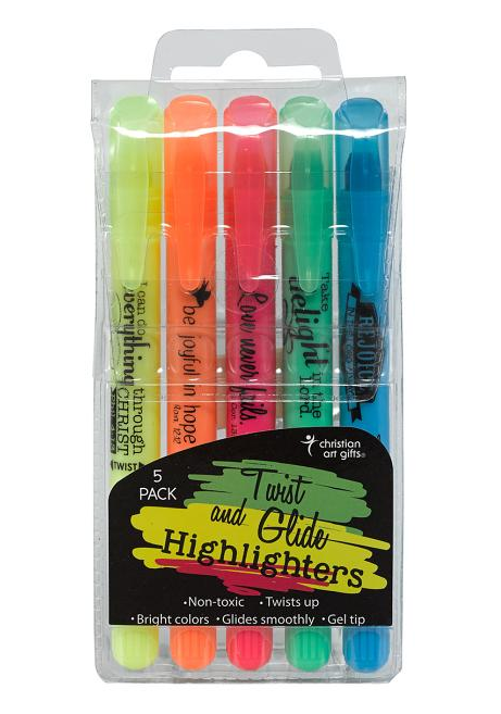 Twist and Glide 5 Piece Gel Highlighter Set
