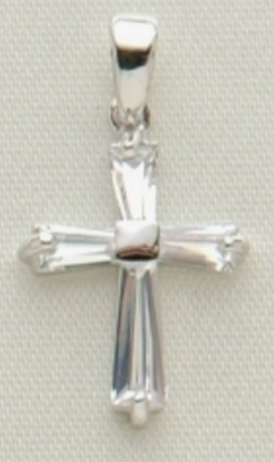 Keep the Faith Birthstone Cross Necklace: April