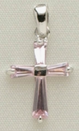 Keep the Faith Birthstone Cross Necklace: October