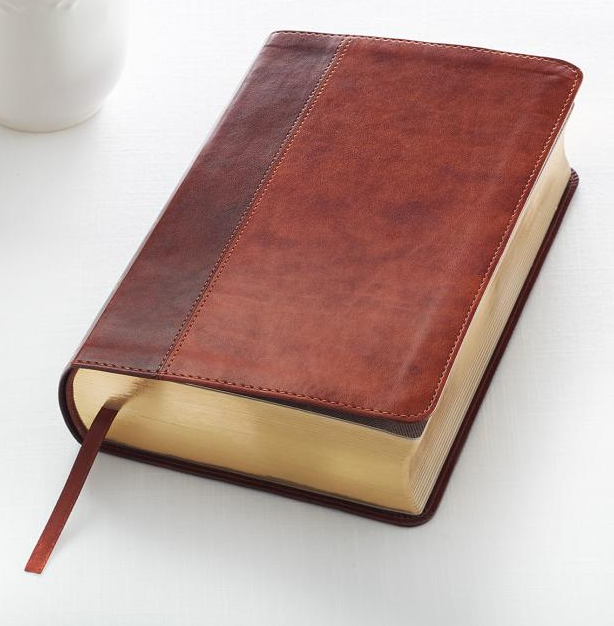 Two-tone Brown Faux Leather Giant Print Standard-size King James Version Bible