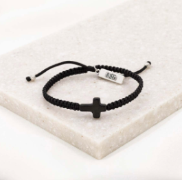Faith Confirmed Bracelet - Black / Cross