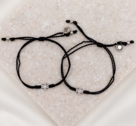 Together in Prayer Bracelets - Black / Silver