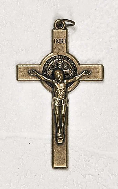 Saint Benedict Crucifix Brass Tone