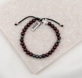 Family Virtues Bracelet for Him - Hematite