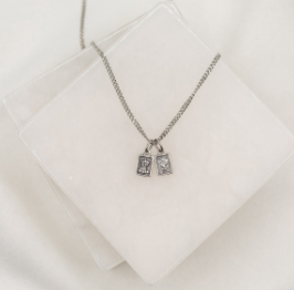 Garment of Grace Petite Scapular Necklace - Sterling Silver
