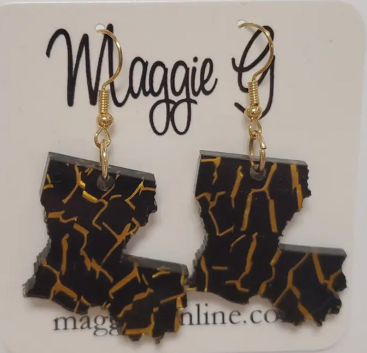 Black & Gold LA Dangles