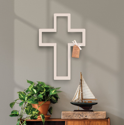 The Open Cross Collection - White Open Cross - 18"H
