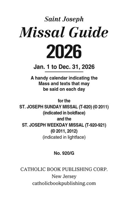 St. Joseph Annual Missal Guide for 2026