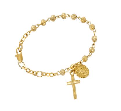 Gold Rosebud Guadalupe Baby Bracelet
