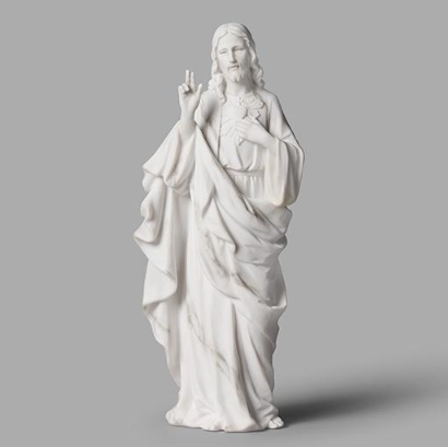 Marble Sacred Heart Statue