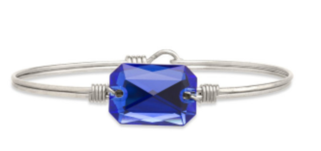Blue Jewel Bangle Bracelet