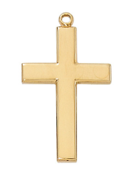 Gold Tone Pewter Cross