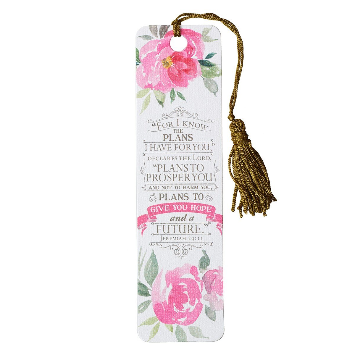 I Know the Plans Bookmark with Tassel - Jeremiah 29:11