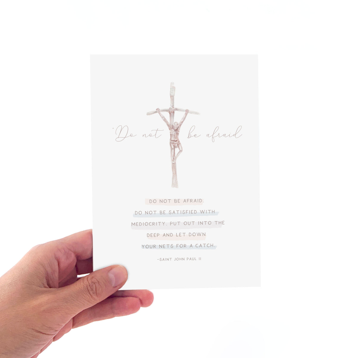 Be Not Afraid | St John Paul II | Art Print | Papal Cross