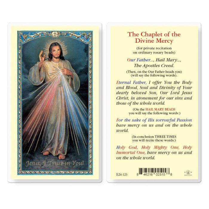 Chaplet of the Divine Mercy Prayer Card