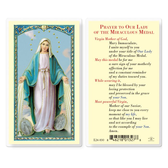 Our Lady of the Miraculous Medal Prayer Card
