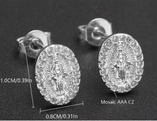 Silver Crystal Miraculous Earrings