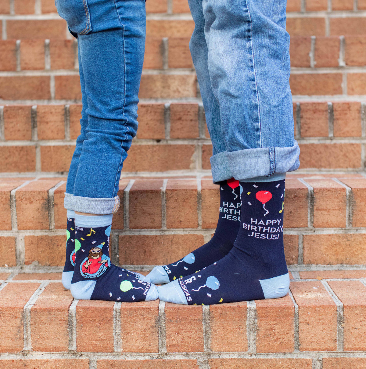 Happy Birthday Jesus Adult Socks