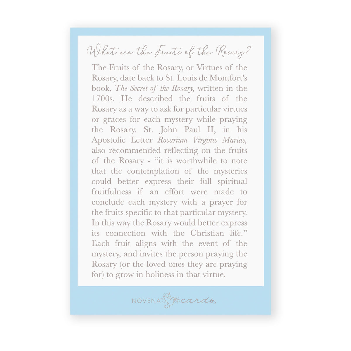 Fruits of the Rosary | Blue