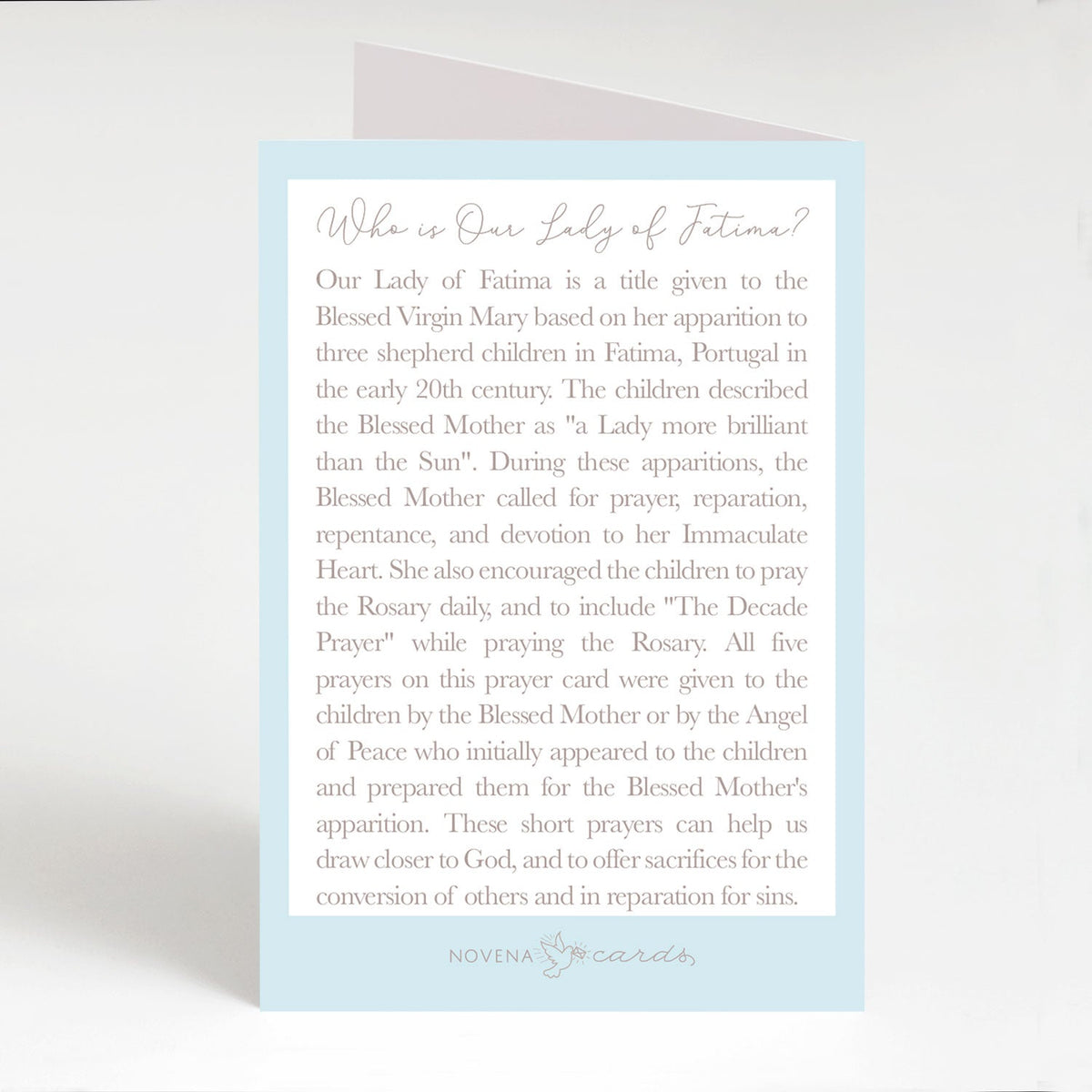 Our Lady of Fatima Prayer Card | Pray for Us