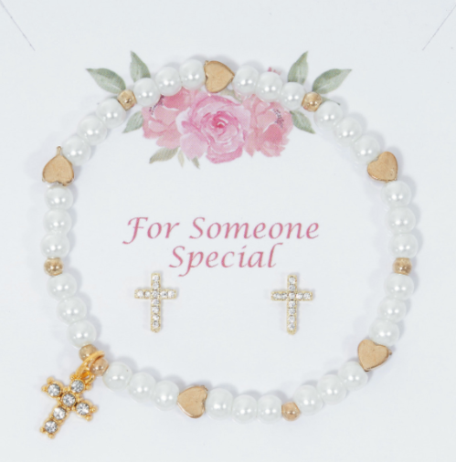 Pearl Bracelet & Earrings
