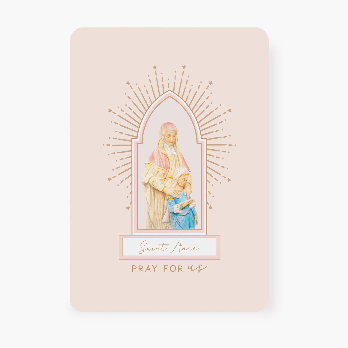 St. Anne Prayer Card | Pink