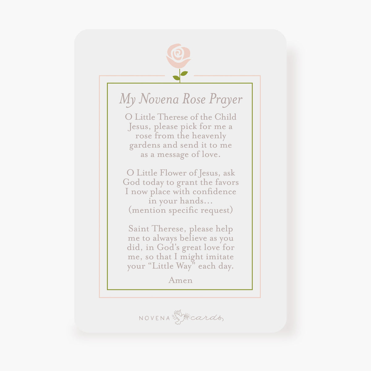 St. Therese Prayer Card | Pray For Us