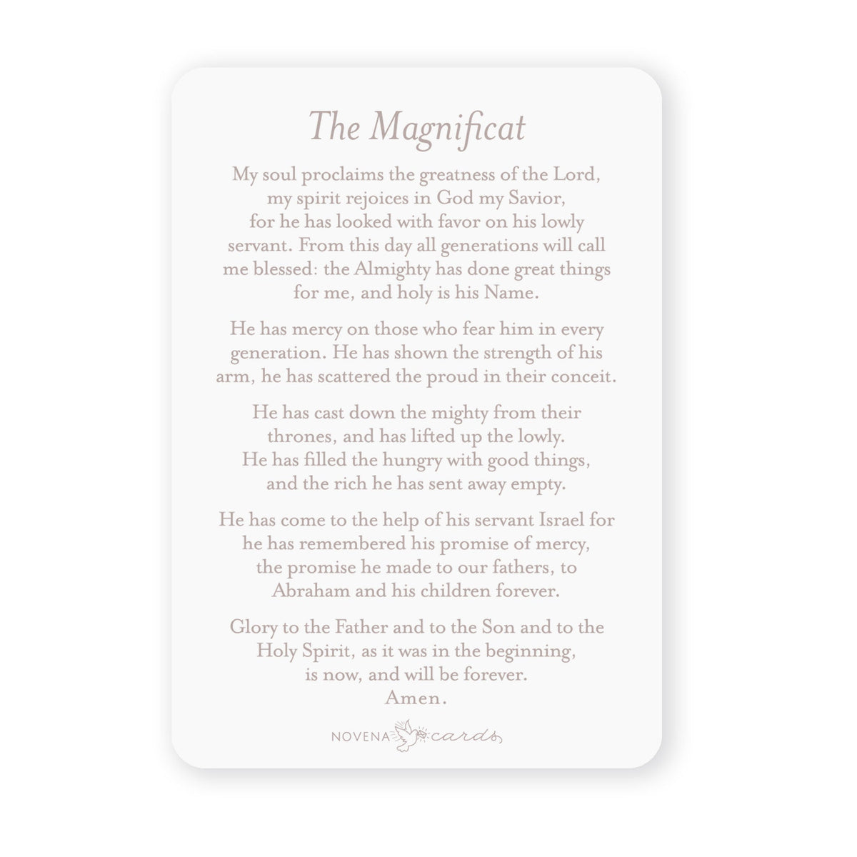 Magnificat Prayer Card | Beige